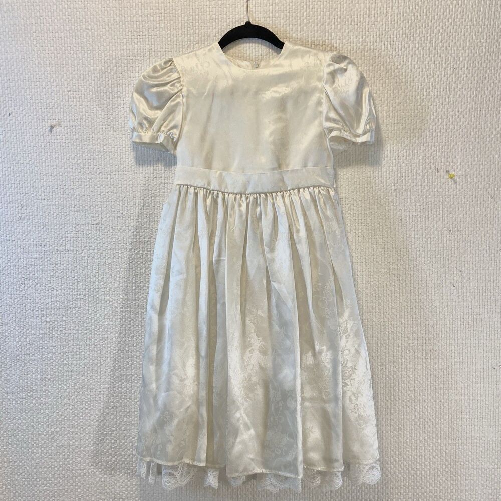 Jessica McClintock Girls Size 8  White Communion or Flower Girl Church Princess